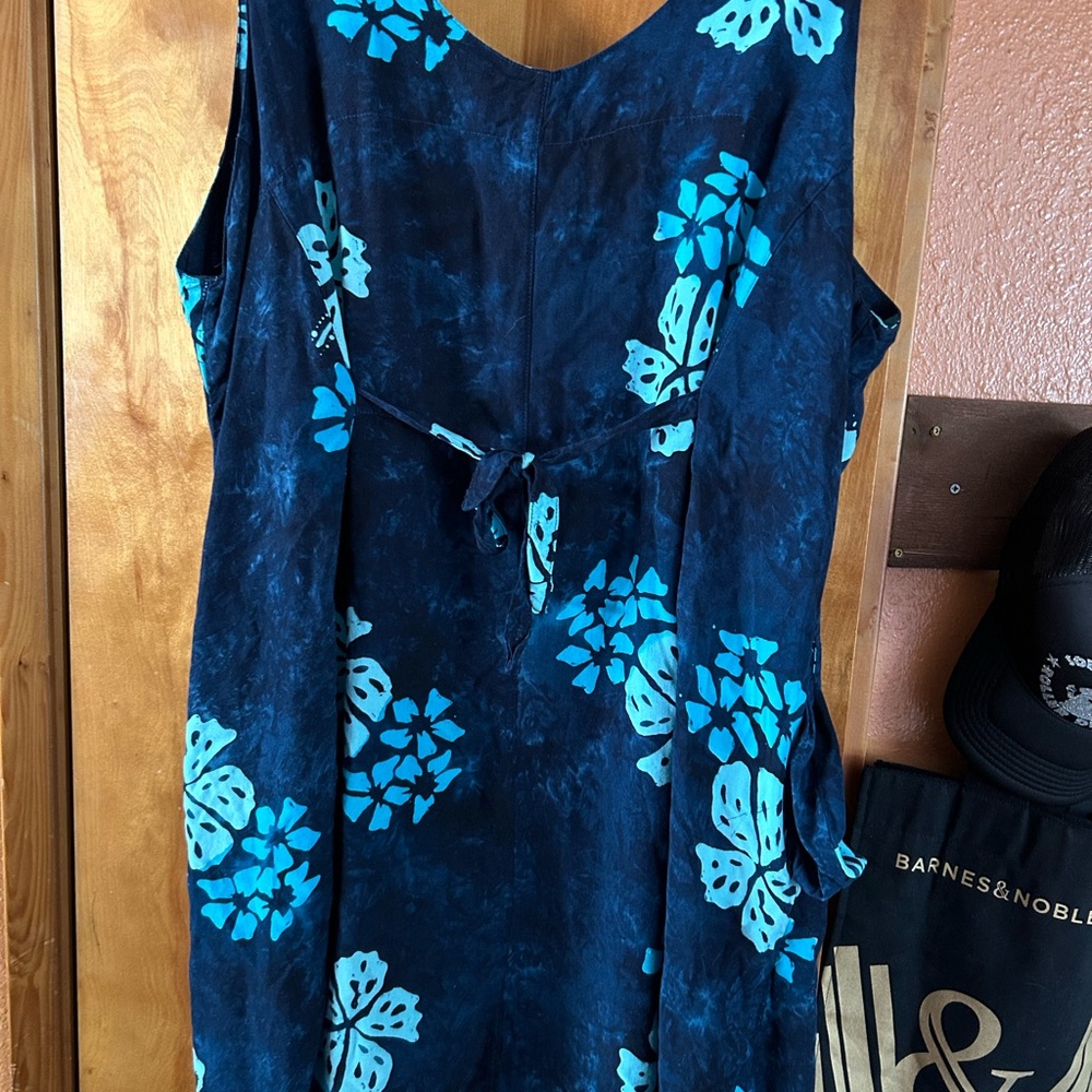 Hawaiian Batik floral dress, 3xl 100% rayon